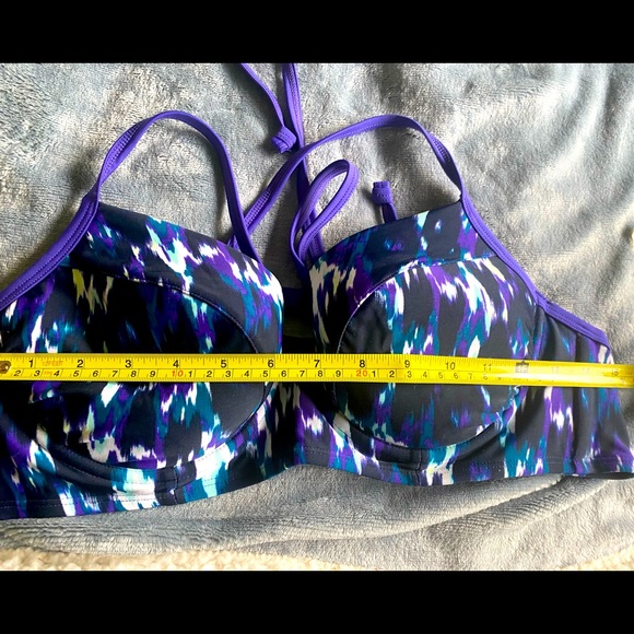 Tie Dye Bust Support Free Size Back Tie Up Joe Fresh XL Purple Blue Black White - Picture 3 of 5